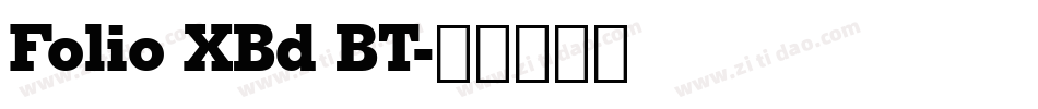 Folio XBd BT字体转换